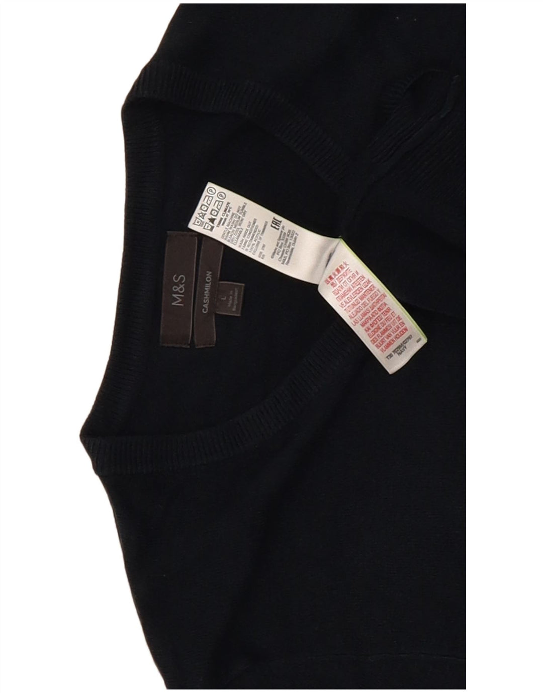 Marks & Spencer Suéter con Cuello en V para Hombre Grande Acrílico Azul Marino