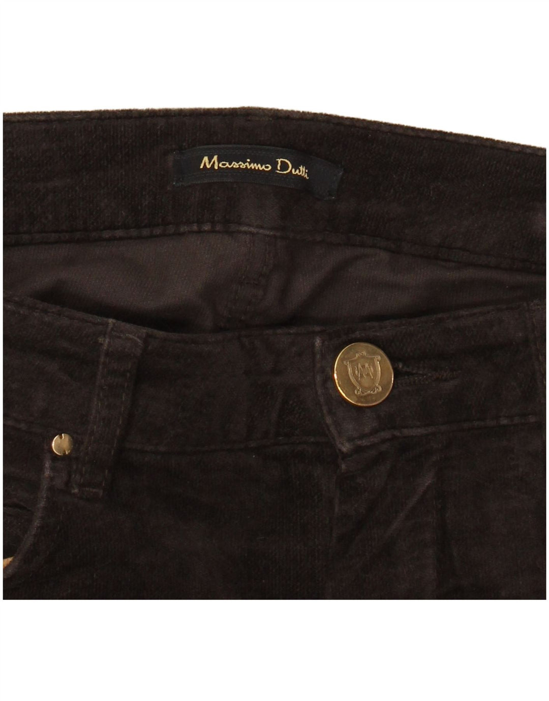 MASSIMO DUTTI Pantalones Casuales de Terciopelo para Mujer EU 34 2XS W24 L30 Marrón
