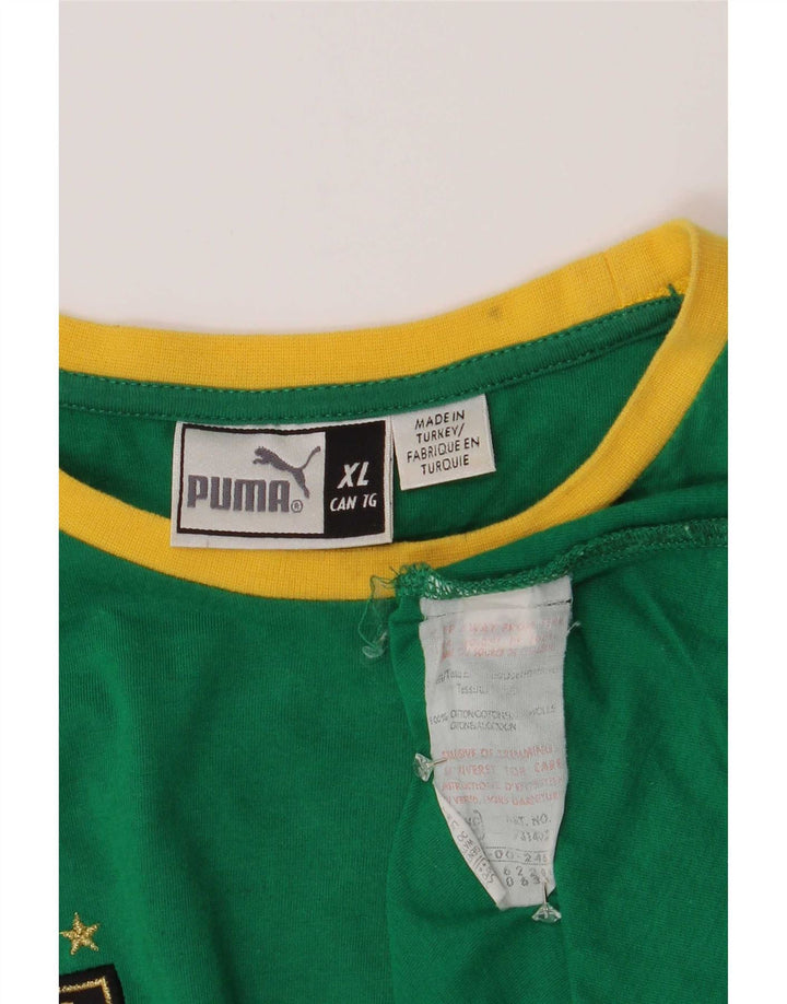 Puma Hombre Gráfico Chaleco Top XL Algodón Verde