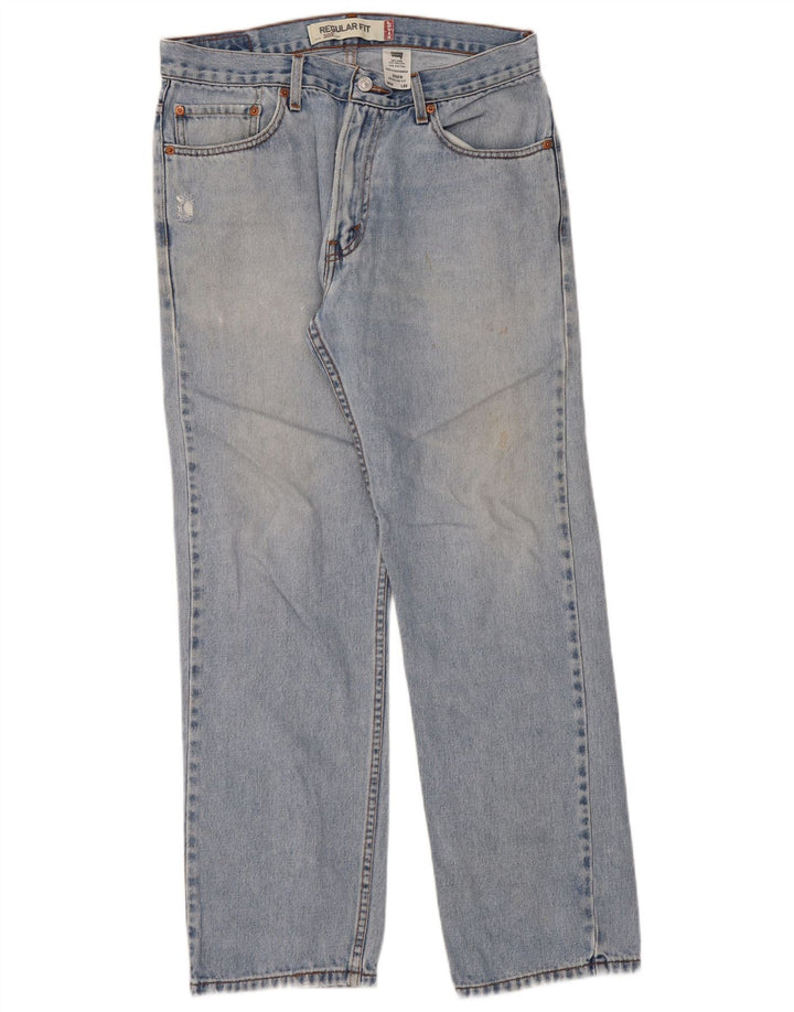 LEVI'S Jeans rectos de ajuste regular 505 para hombre W34 L32 Algodón azul