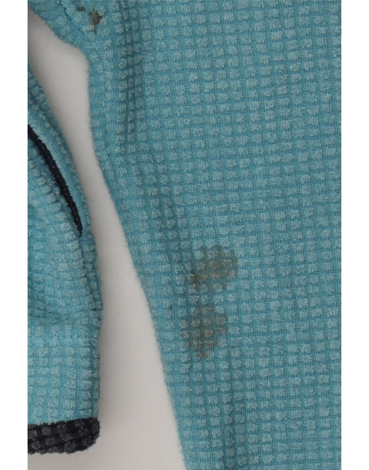 Weird Fish Jersey de forro polar con cuello y cremallera para mujer UK 46 Large Poliéster azul