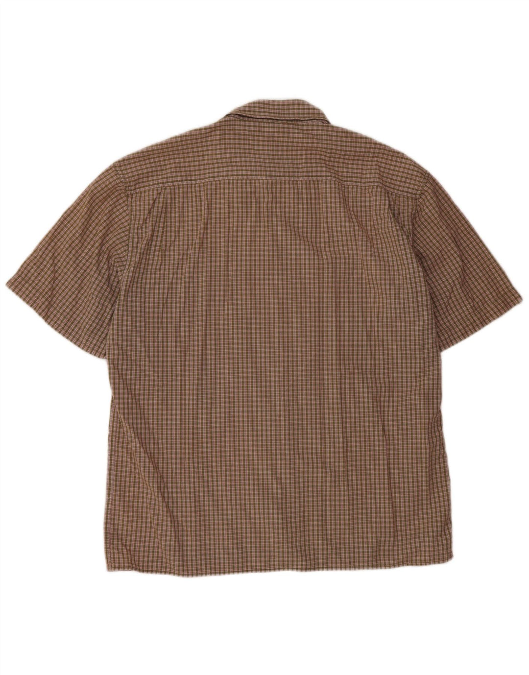 WRANGLER Camisa de manga corta para hombre 2XL Khaki Gingham