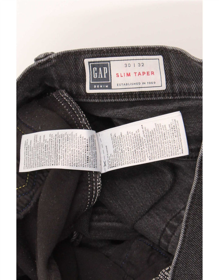 Vaqueros ajustados y ajustados para mujer Gap W30 L32 Algodón negro