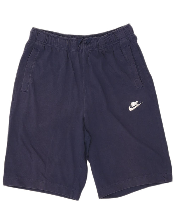 Pantalones cortos deportivos NIKE para hombre pequeños de algodón azul marino