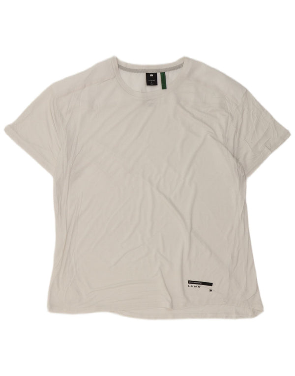 G-Star Mens T-Shirt Top Large White