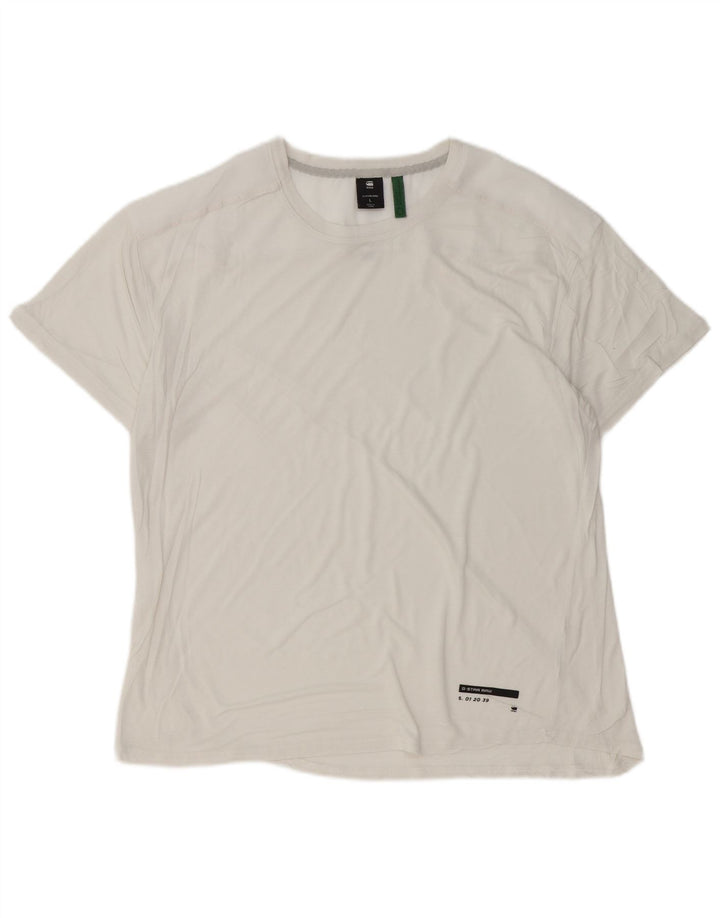 G-Star - Camiseta para hombre, talla grande, color blanco