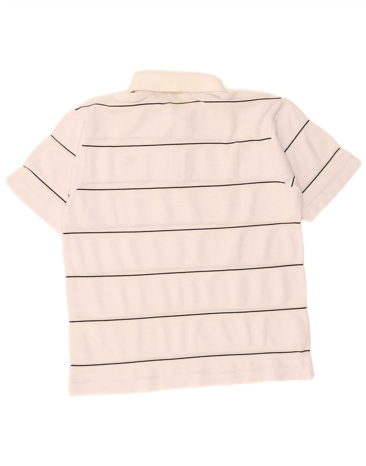 Diadora Polo Hombre Small Blanco Rayas