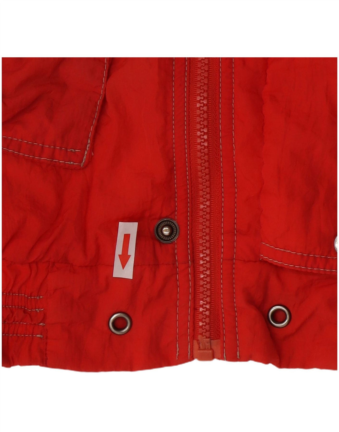 K-Way Chaqueta de esquí con capucha para niños 7-8 años Rojo Colorblock Poliamida