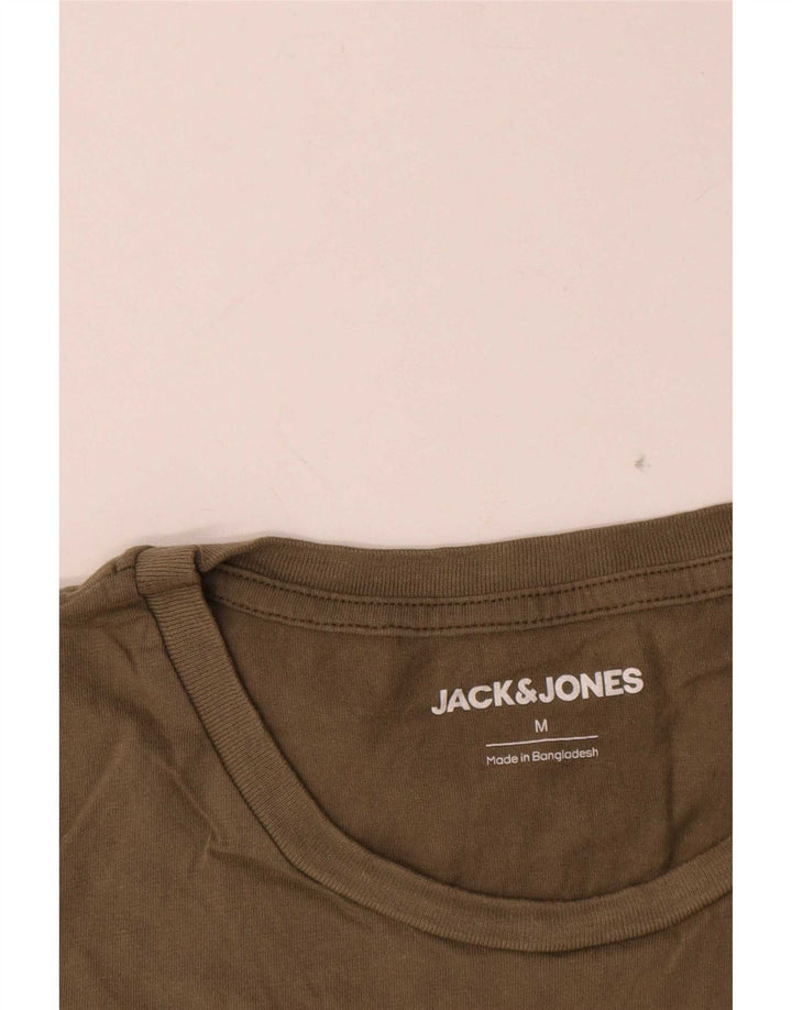 Jack & Jones Hombre Camiseta Gráfica Top Medium Khaki Algodón