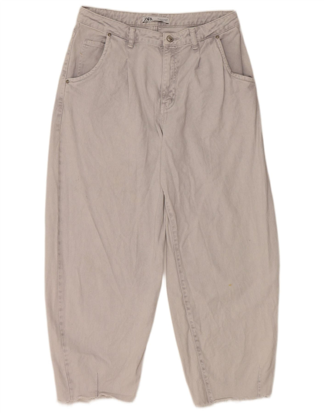 ZARA Womens Cropped Jeans EU 40 Medium W30 L25 Grey