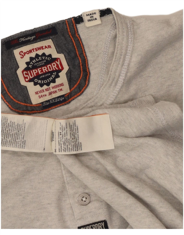 Superdry Camiseta para hombre Top 2XL Gris Algodón