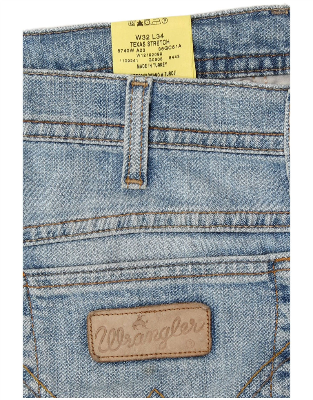 Wrangler Vaqueros rectos elásticos Texas para hombre W32 L31 Algodón azul