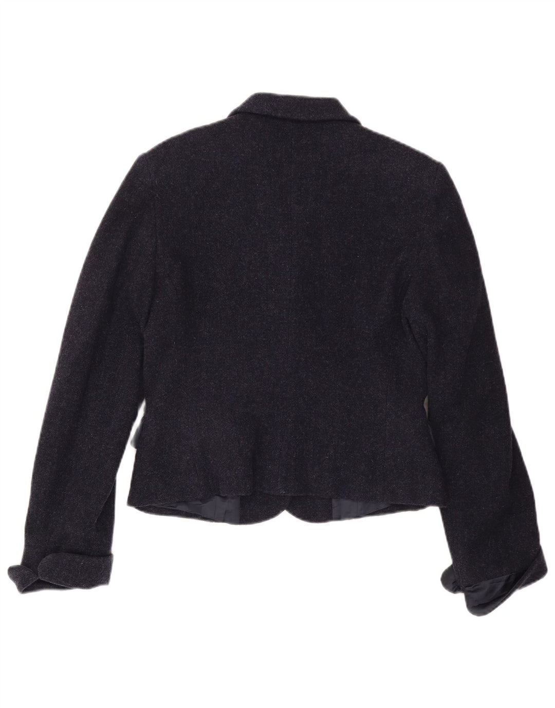 MAX & CO. Chaqueta tipo blazer de 3 botones para mujer IT 46 Grande Lana azul marino