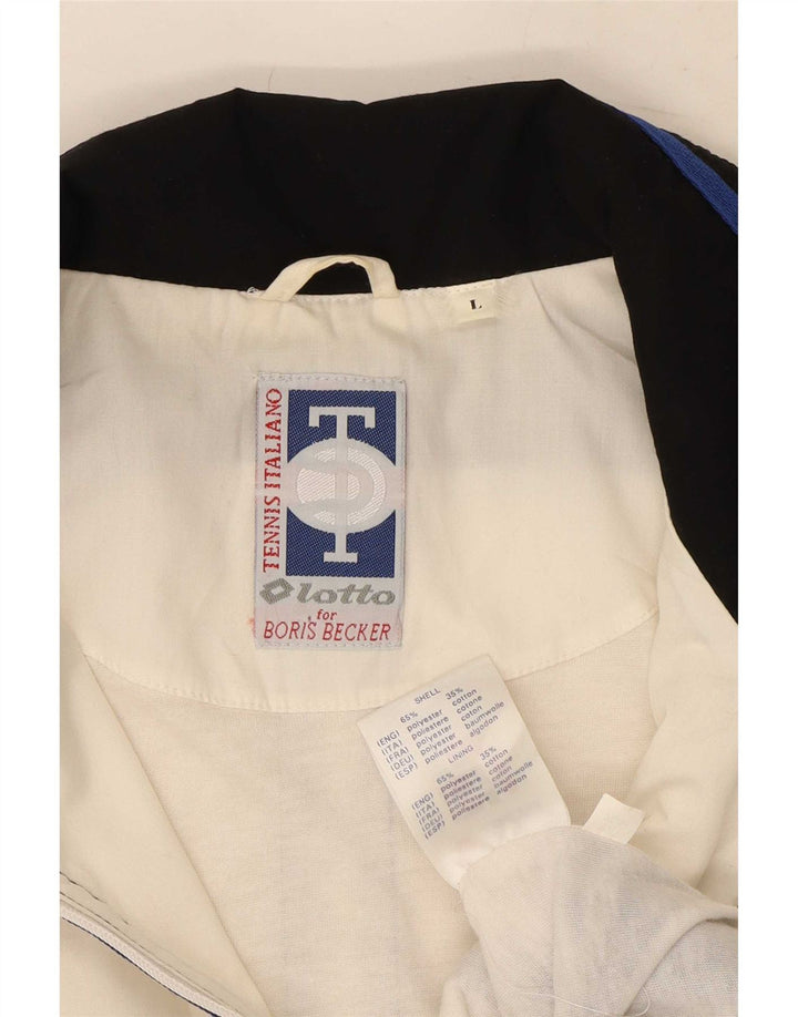 Lotto Hombre Chándal Top Chaqueta Grande Blanco Colorblock Poliéster