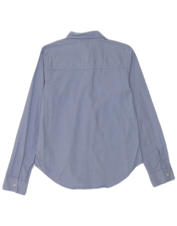 Hollister Womens Stretch Shirt UK 10 Small Blue Cotton