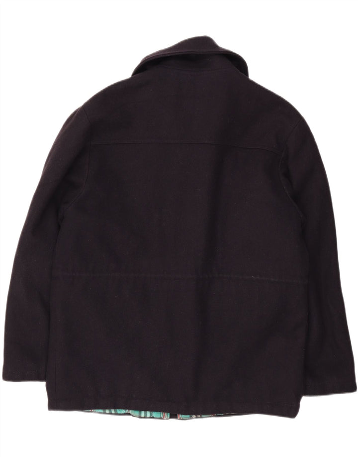 Vintage hombres chaqueta utilitaria Reino Unido 38 azul marino medio