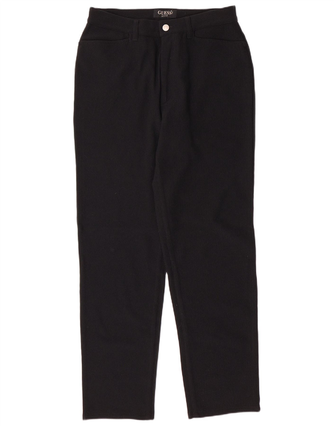GUESS Pantalón recto de pana para hombre W33 L30 Poliamida negra