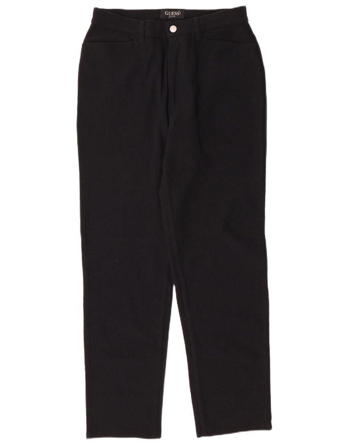 GUESS Pantalón recto de pana para hombre W33 L30 Poliamida negra