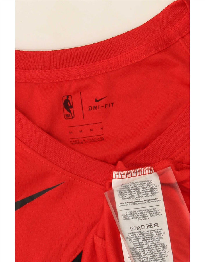 Camiseta sin mangas con estampado gráfico de los Toronto Raptors de poliéster color block en rojo mediano para hombre Nike