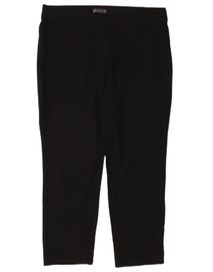 MARKS & SPENCER Pantalones cortos rectos para mujer UK 46 Large W34 L24 Negro