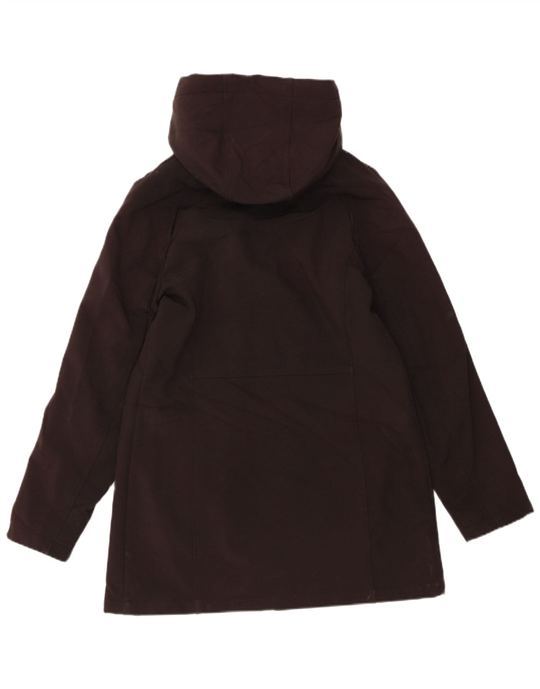 CALVIN KLEIN Chaqueta cortavientos con capucha para mujer UK 44 Mediana Poliéster negro