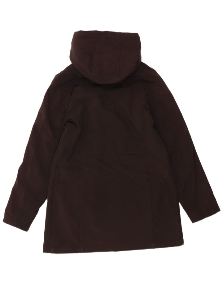 CALVIN KLEIN Chaqueta cortavientos con capucha para mujer UK 44 Mediana Poliéster negro