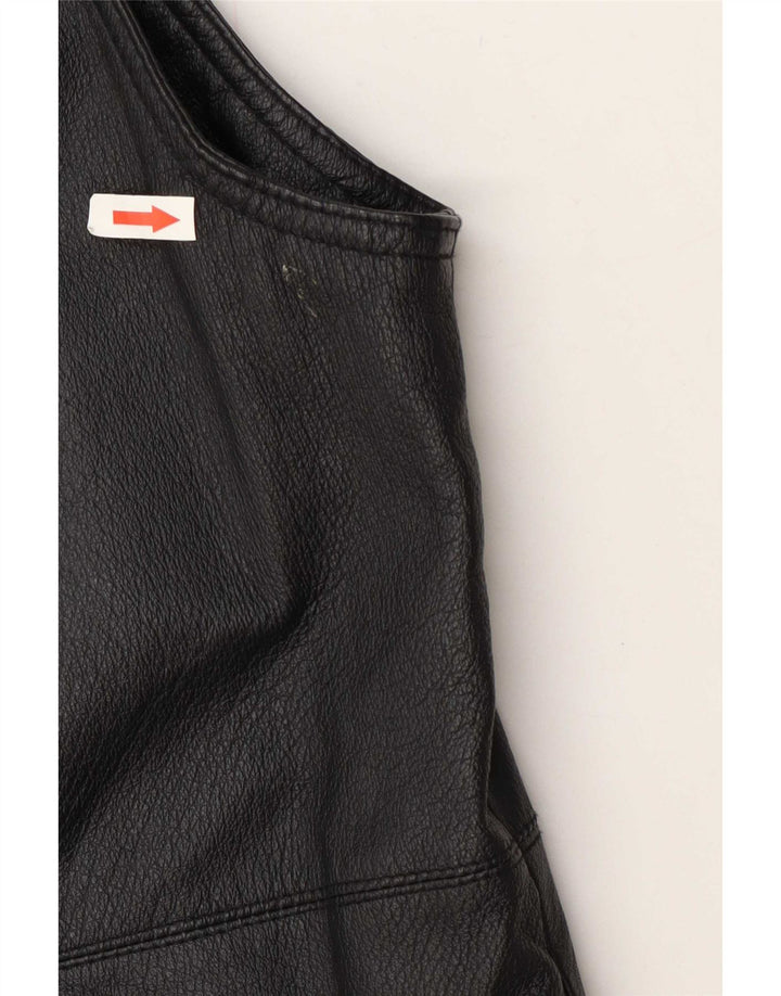 Canda Womens By C&A Chaleco de cuero UK 20 2XL Negro