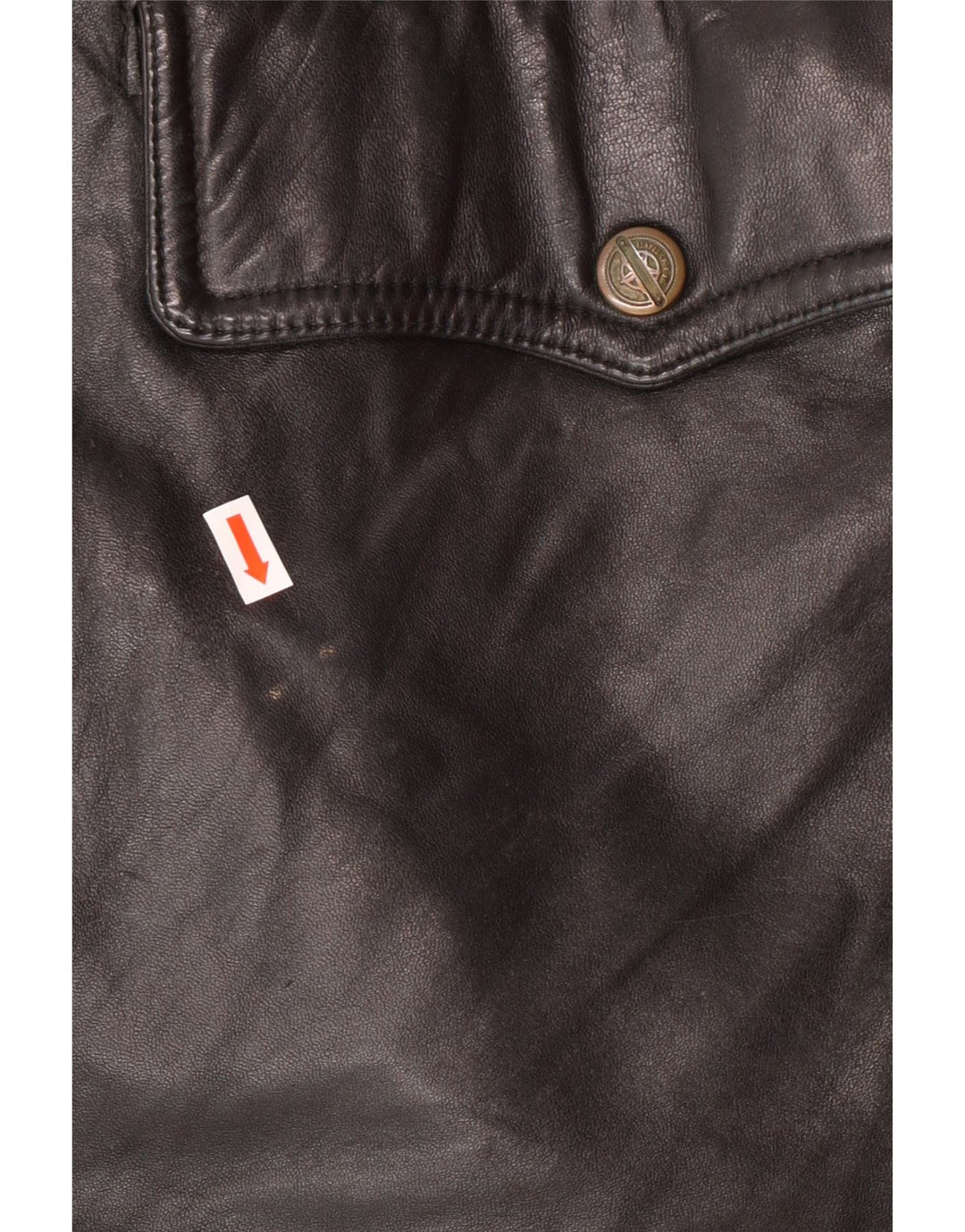 VINTAGE Chaqueta de cuero para hombre IT 54 2XL Cuero negro