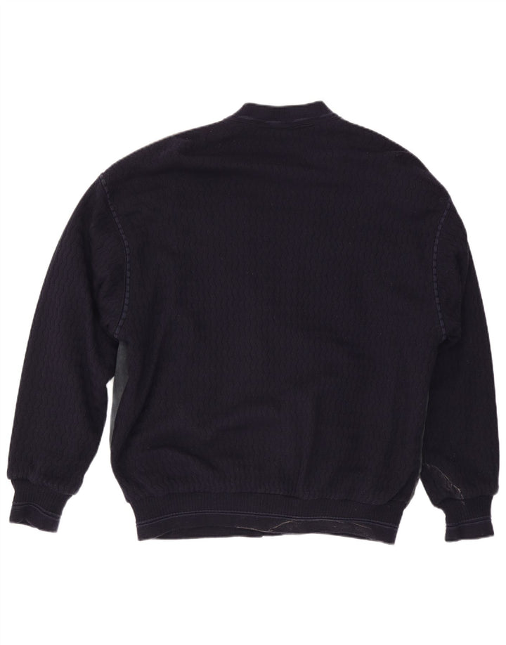 WESTBURY Suéter tipo cárdigan para hombre XL Azul marino Colorblock Acrílico