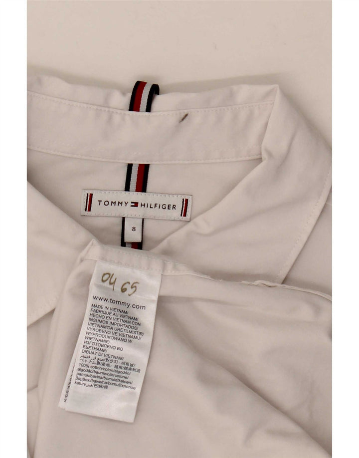 Tommy Hilfiger Camisa para mujer US 8 Mediana Algodón Blanco