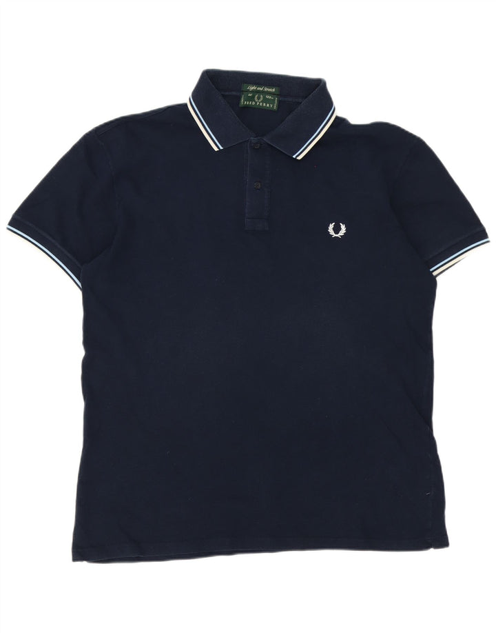 Fred Perry Polo Para Hombre Grande Azul Marino Algodón