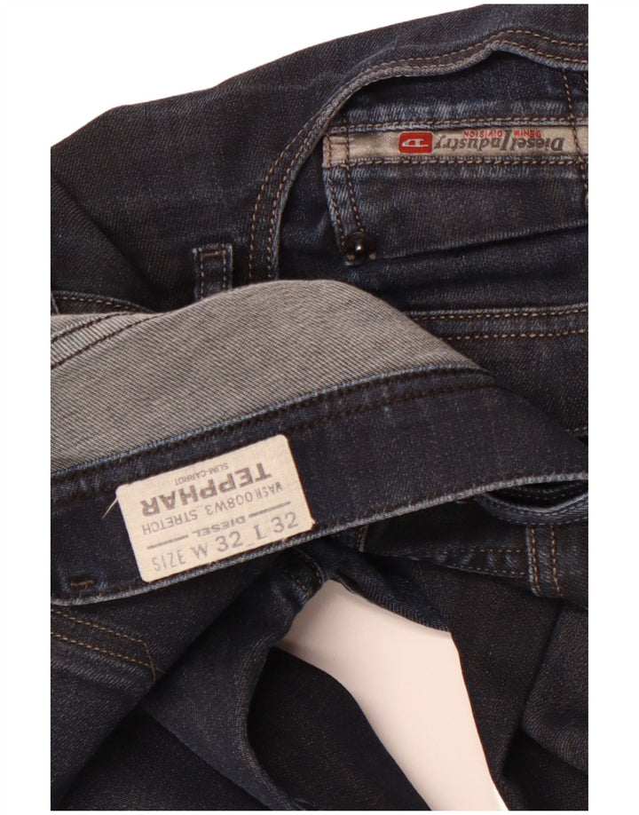 DIESEL Vaqueros ajustados Tepphar Carrot para hombre W32 L32 Algodón azul marino