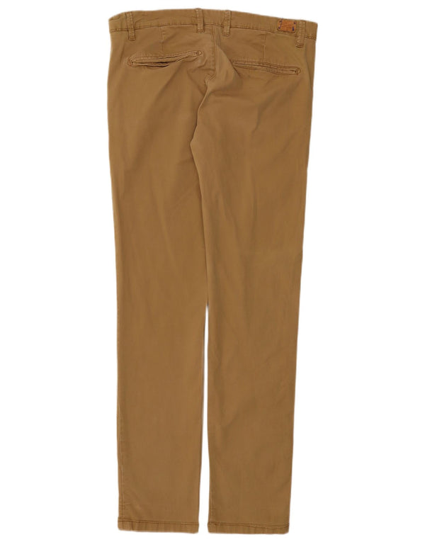 Zara Mens Slim Chino Pantalones EU 42 Large W32 L33 Algodón Beige