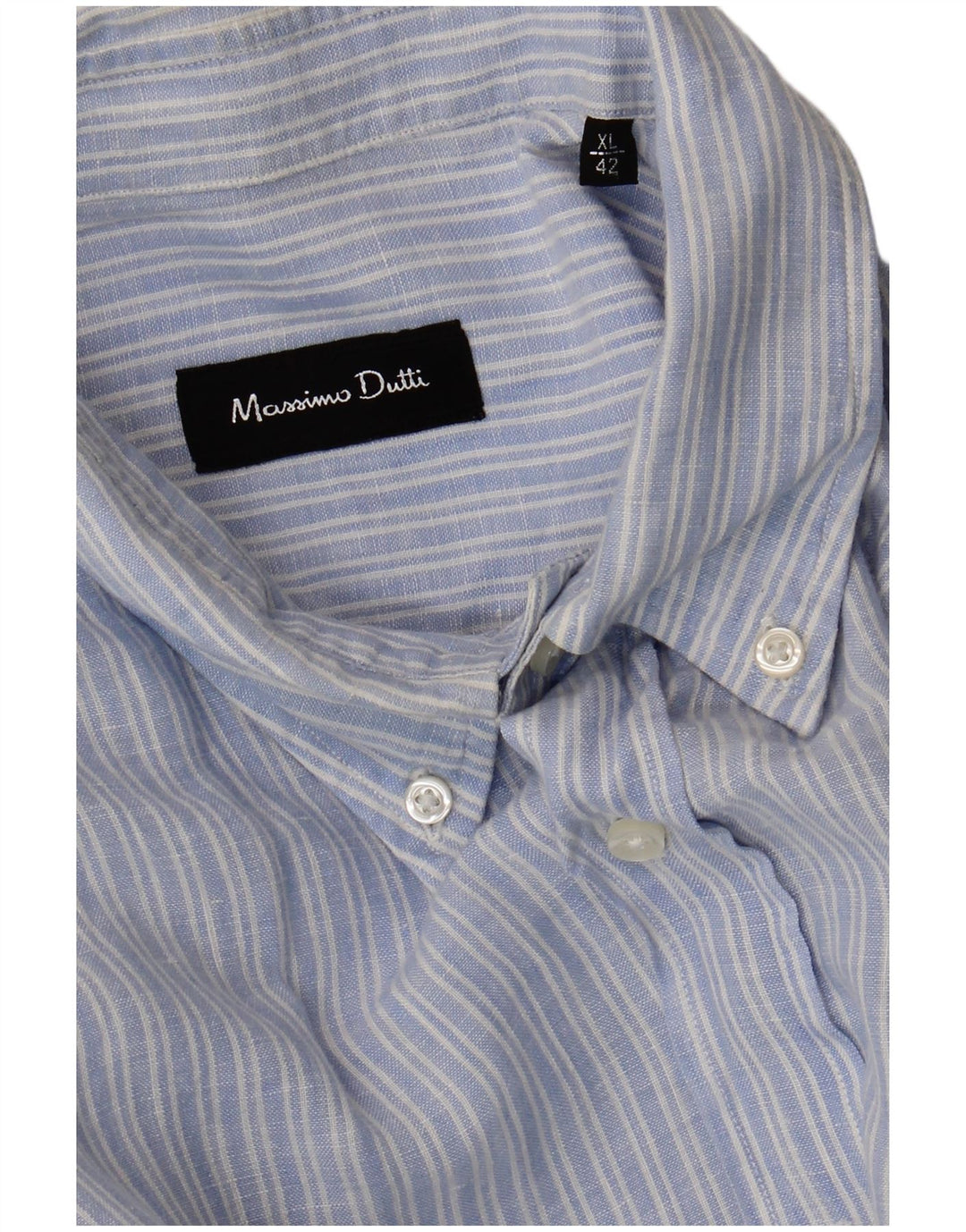 Camisa Massimo Dutti Hombre XL Rayas Azules