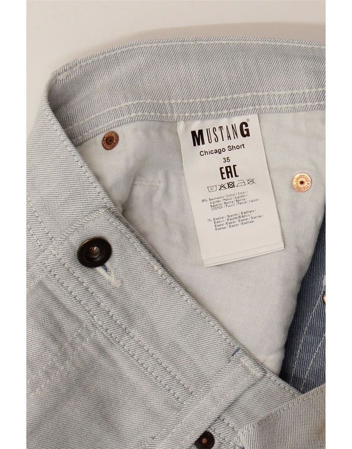 Mustang Pantalones cortos de mezclilla para hombre W35 Algodón de rayas azules grandes