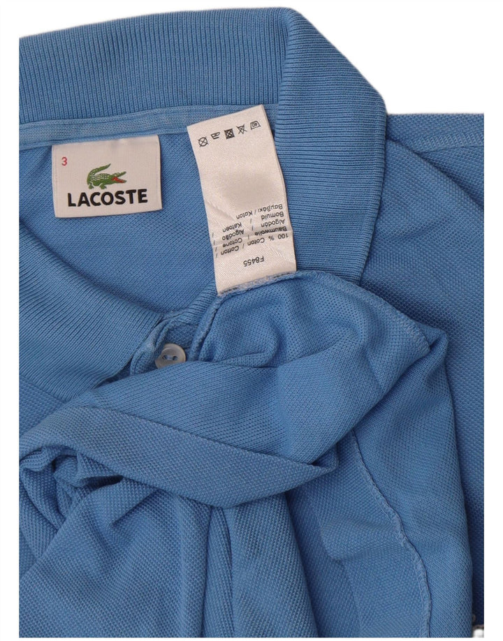Polo Lacoste para hombre talla 3 pequeño algodón azul
