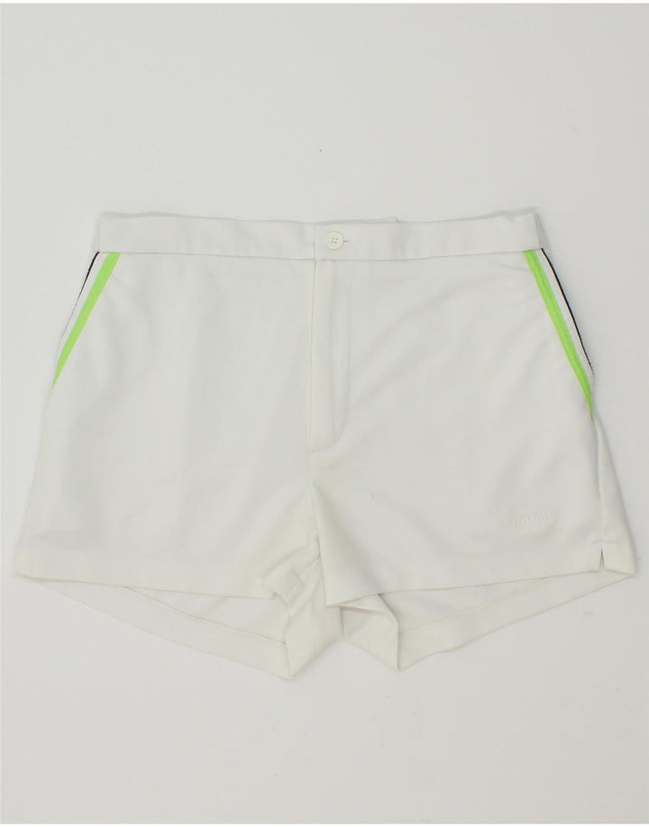 BRUGI Womens Casual Shorts Large W32 White Polyester Vintage Brugi and Second-Hand Brugi from Messina Hembry 