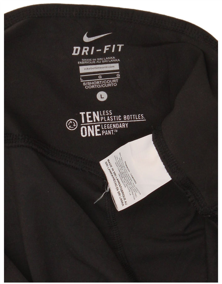 NIKE Mujer Dri Fit Chándal Pantalones UK 40 Grande Poliéster Negro