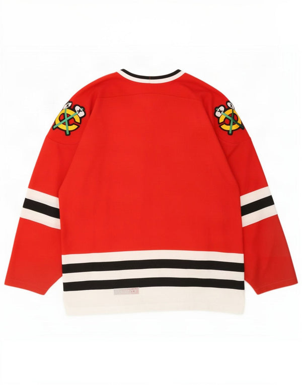 Vintage hombres Chicago Blackhawks CCM 1990-96 camisa de hockey grandes deportes rojos
