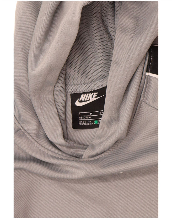 Nike - Sudadera con capucha para niños, 8-9 años, talla pequeña, color gris, poliéster