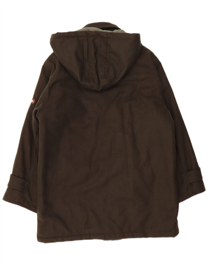 POLBOT Abrigo con capucha para hombre UK 40 Large Lana caqui