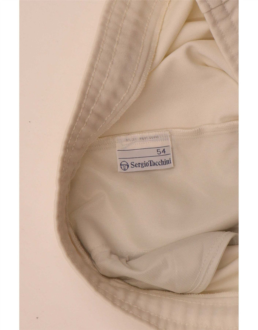 Sergio Tacchini Pantalones cortos deportivos gráficos para hombre IT 54 XL Poliéster blanco