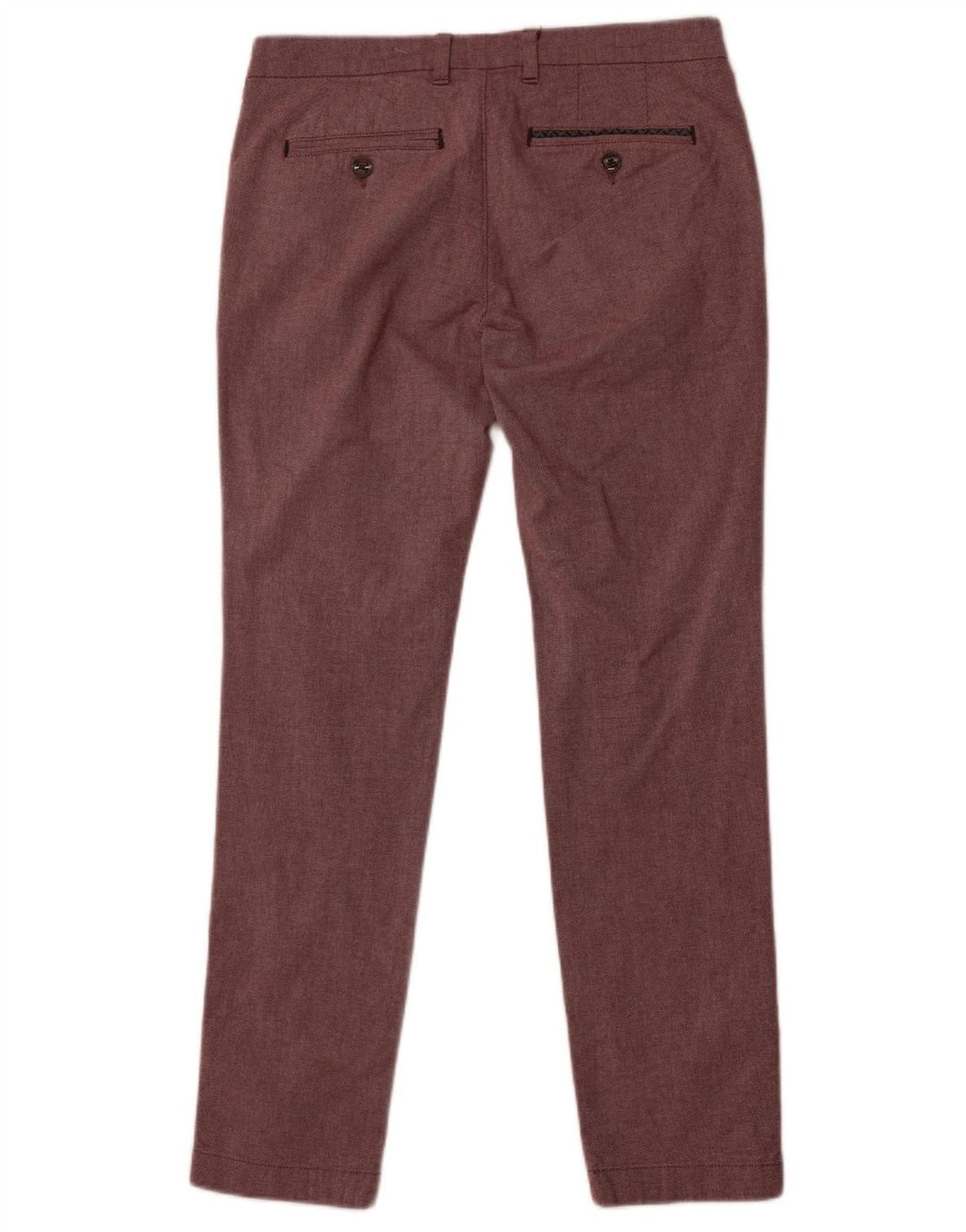 Pantalones de traje rectos para hombre de Ted Baker W32 L31 Algodón granate