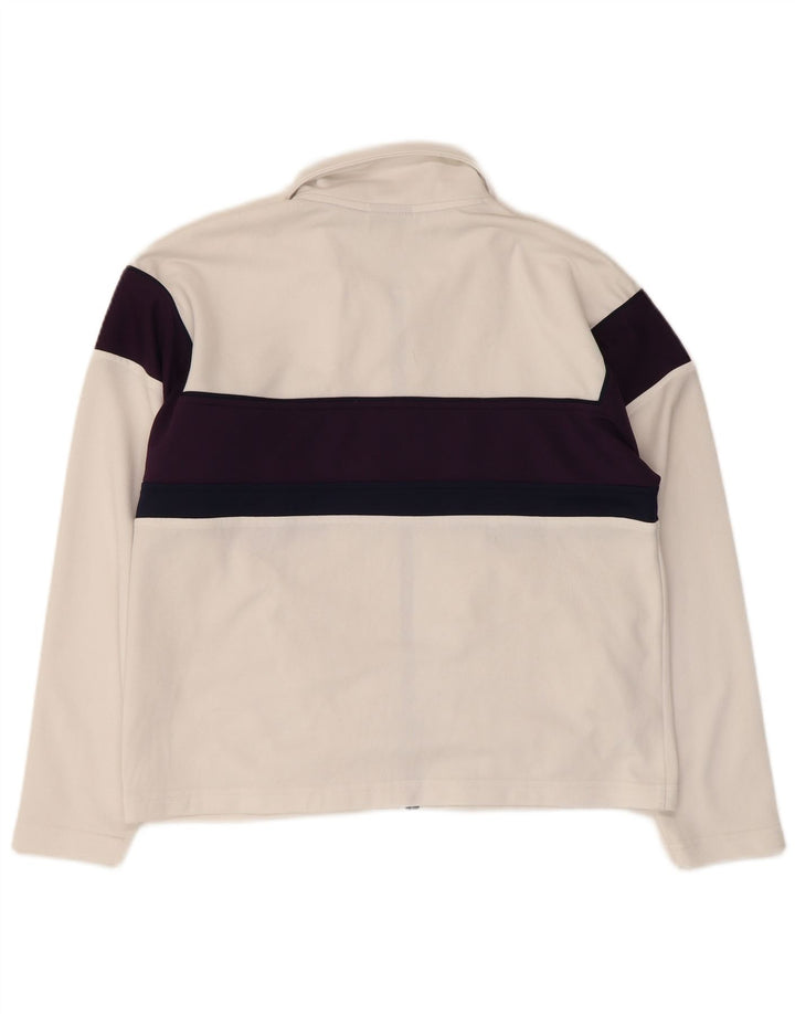 Asics Chaqueta de chándal extragrande para mujer UK 10 Small White Colourblock