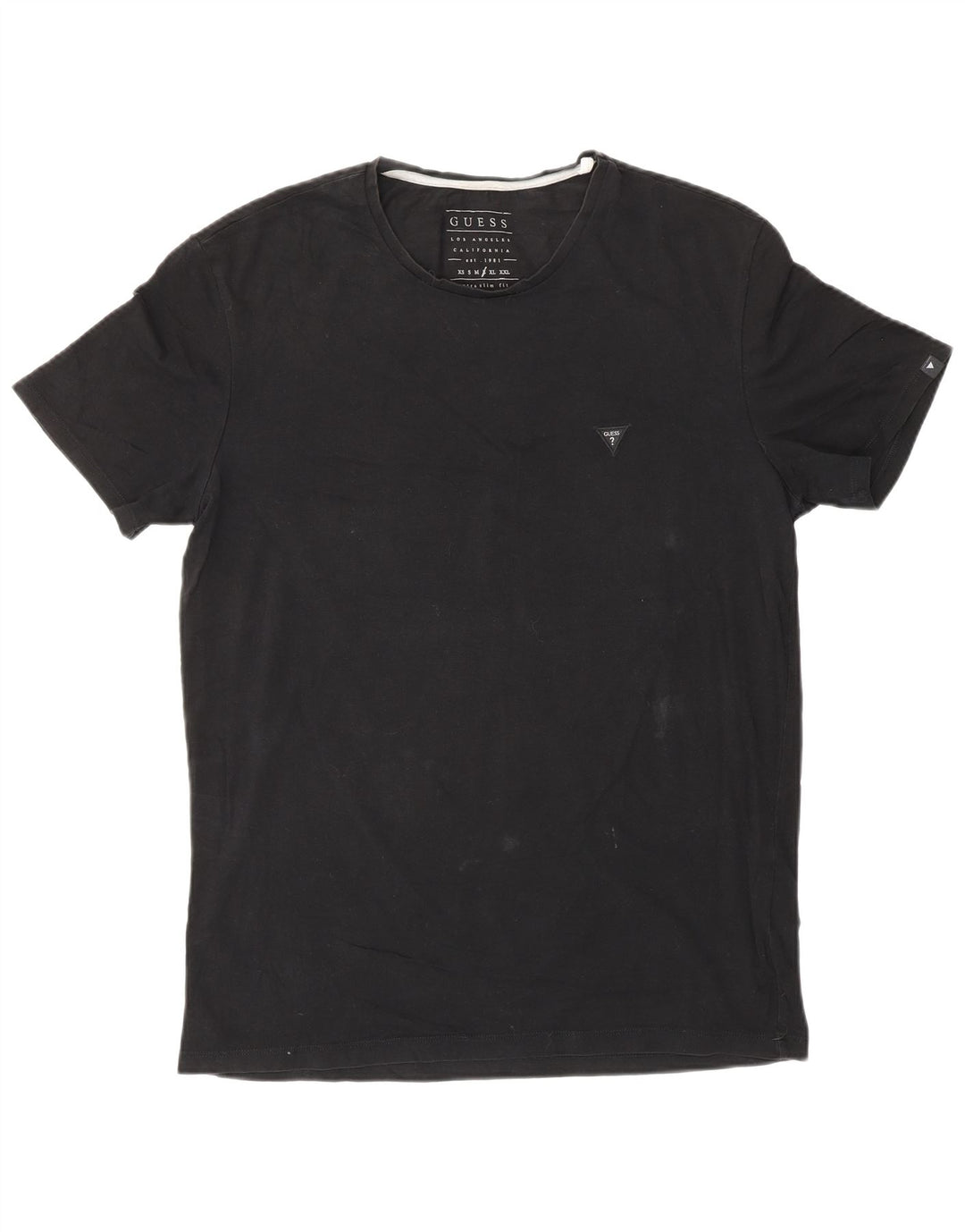 Guess Camiseta Hombre Top Grande Algodón Negro