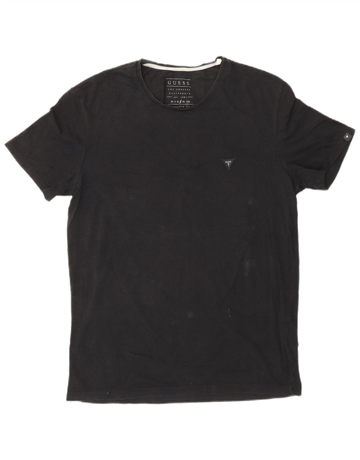 Guess Camiseta Hombre Top Grande Algodón Negro
