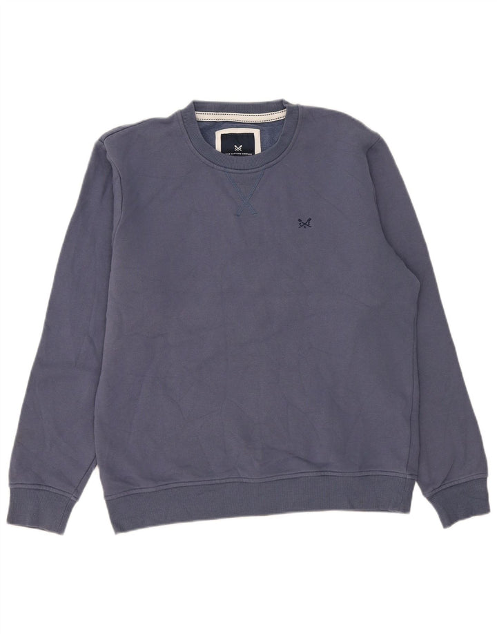 Crew Clothing - Sudadera para hombre, color azul medio, algodón