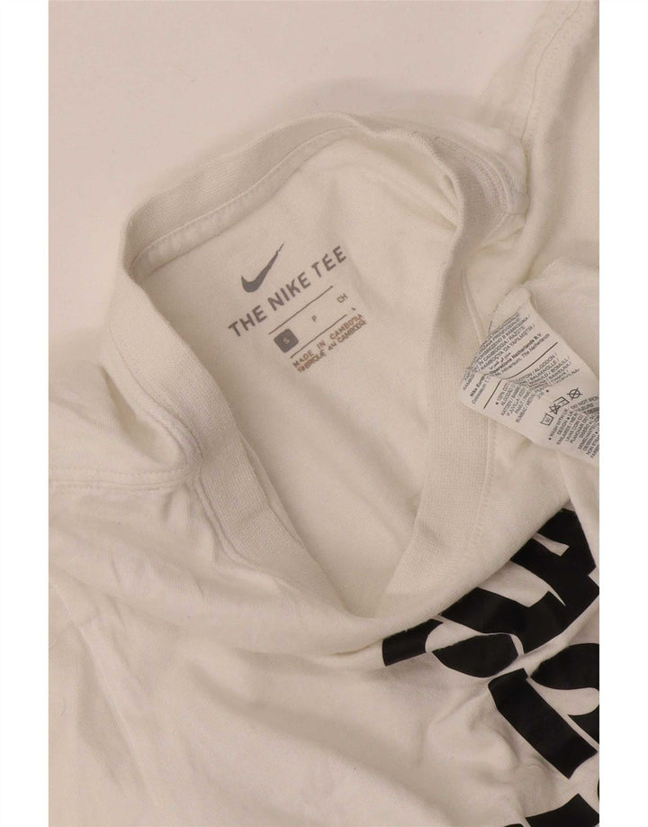 Nike - Camiseta gráfica para hombre, talla pequeña, algodón blanco