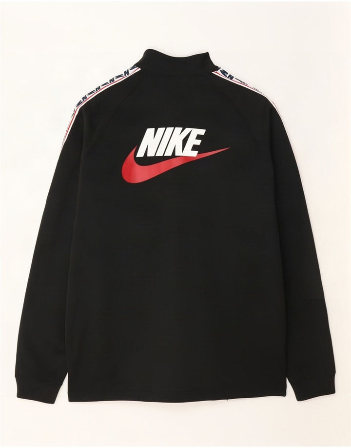 Nike - Chaqueta de chándal con gráfico para hombre, talla pequeña, color negro, poliéster