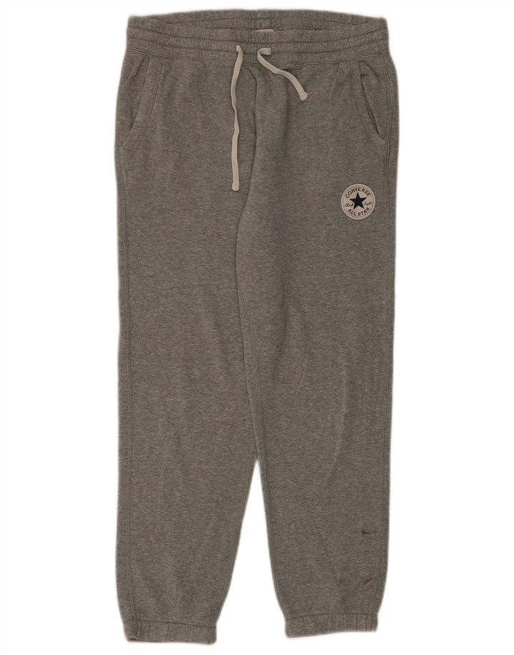 Pantalones Converse Hombre Joggers Gris Medio Algodón